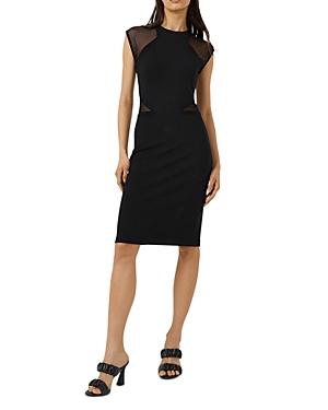 French Connection Viven Sheer Paneled Jersey Dress