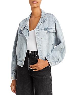 Iro Palooza Cotton Denim Jacket In Blue Grey