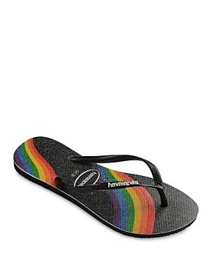 Havaianas Women's Slim Pride Rainbow Detail Flip Flops