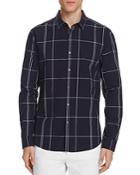 Theory Zack Large Grid Print Slim Fit Button-down Shirt