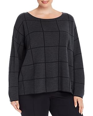 Eileen Fisher Plus Wool-blend Boxy Sweater