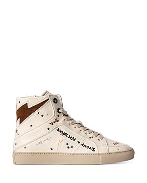 Zadig & Voltaire Women's Zv1747 Flash Star Reverse High Top Sneakers