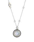 John Hardy 18k Yellow Gold & Sterling Silver Dot Moon Door Multi-gemstone Spin Pendant Necklace, 28-30