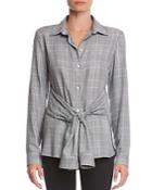 Bailey 44 Hold Me Tight Plaid Tie-front Shirt