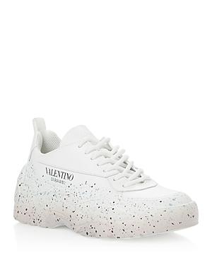 Valentino Garavani Women's Paint Splatter Lace Up Sneakers