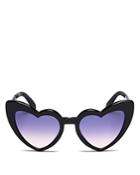 Saint Laurent Women's Loulou Heart Sunglasses, 54mm