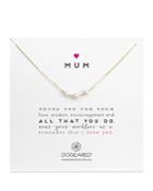 Dogeared Mum Three-linked Pearl Necklace, 18