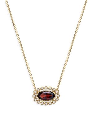 Bloomingdale's Garnet & Diamond Pendant Necklace In 14k Yellow Gold, 18 - 100% Exclusive