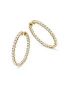 Bloomingdale's Diamond Inside Out Oval Hoop Earrings In 14k Yellow Gold, 5.0 Ct. T.w. - 100% Exclusive