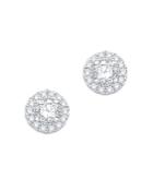 Bloomingdale's Certified Diamond Halo Stud Earrings In 14k White Gold, 1.0 Ct. T.w. - 100% Exclusive