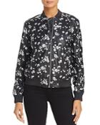Michael Michael Kors Metallic Embroidered Faux Leather Bomber Jacket
