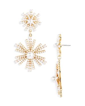 Aqua Imitation Pearl Starburst Drop Earrings - 100% Exclusive
