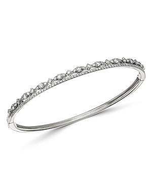 Kc Designs 14k White Gold Diamond Double Row Bangle Bracelet