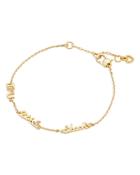 Kate Spade New York True Love Pave I Love You To The Moon Link Bracelet In Gold Tone