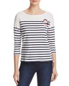 Sundry Stripe Patch Tee - 100% Bloomingdale's Exclusive
