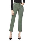 Good American Good Curve Straight Jeans In Olive007