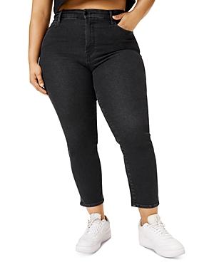Good American Straight Clean Hem Jeans In Black 184