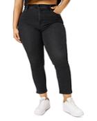 Good American Straight Clean Hem Jeans In Black 184