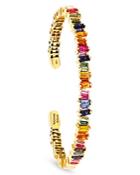 Suzanne Kalan 18k Yellow Gold Rainbow Sapphire Bangle Bracelet