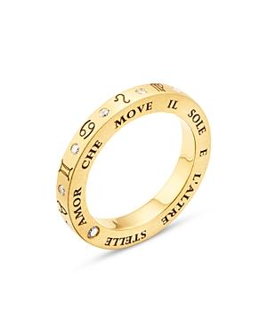 Temple St. Clair 18k Yellow Gold Celestial Diamond Zodiac Message Band