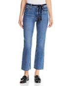 Paige Vintage Colette Cropped Flare Jeans In Hutton Tassel