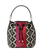 Kate Spade New York Sinch Medium Spade Flower Jacquard Bucket Bag
