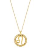 Bloomingdale's Diamond Leo Pendant Necklace In 14k Yellow Gold, 0.18 Ct. T.w. - 100% Exclusive