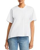 3.1 Phillip Lim Short Sleeve Draped Combo Tee