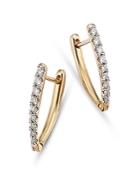 Bloomingdale's Diamond V Hoop Earrings In 14k Yellow Gold, 0.20 Ct. T.w. - 100% Exclusive