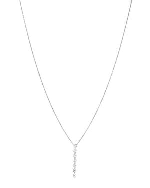 Aerodiamonds 18k White Gold Seven Diamond Streamer Necklace, 16