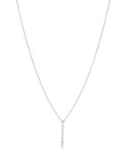 Aerodiamonds 18k White Gold Seven Diamond Streamer Necklace, 16