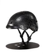 Sawako Croc-embossed Faux Leather Helmet