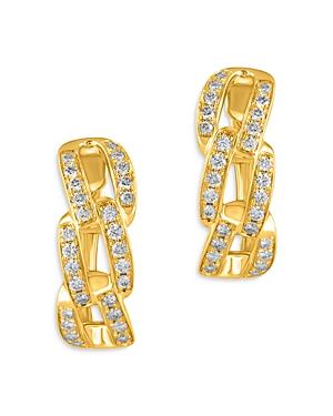 Bloomingdale's Diamond Link Hoop Earrings In 14k Yellow Gold, 0.25 Ct. T.w. - 100% Exclusive