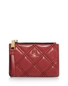 Marc Jacobs Quilted Softshot Leather Top Zip Wallet