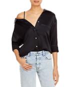 Alexanderwang.t Off-the-shoulder Button Up Shirt