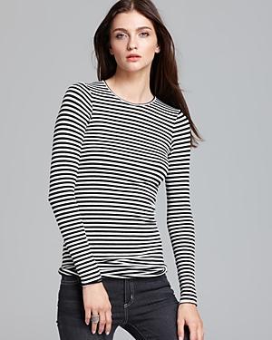 La't By L'agence Tee - Long Sleeve Crewneck Stripe