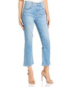 7 For All Mankind Cropped Slim Kick Jeans In Alta Blue