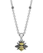 Lagos 18k Yellow Gold & Sterling Silver Rare Wonders Honeybee Pendant Necklace, 18