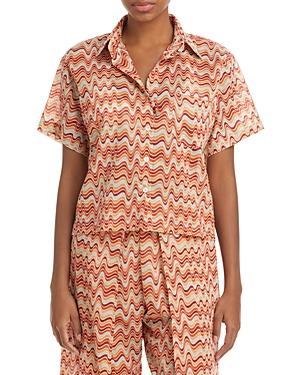 Faithfull The Brand Manu Printed Button Front Cover Up Shirt