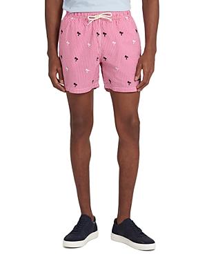 Barbour Raspberry Palm Stripe Swim Trunks