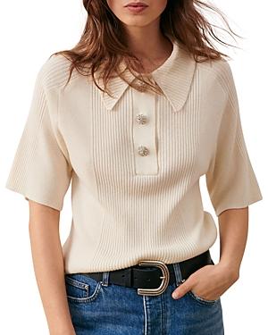 Ba & Sh Eliot Rhinestone Button Sweater