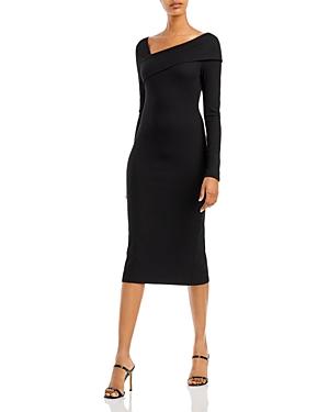 Aqua Asymmetrical Neck Dress - 100% Exclusive