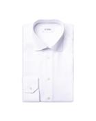 Eton Cotton Textured Geo Slim Fit Dress Shirt