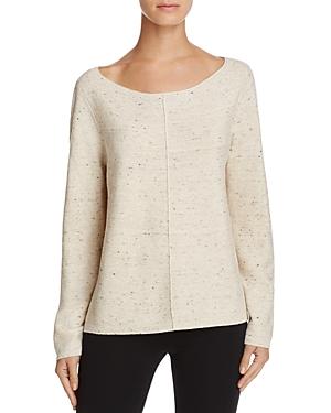 Eileen Fisher Petites Speckled Boat-neck Sweater