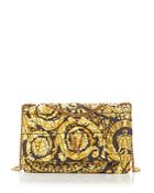 Versace Baroque Print Quilted Fabric Shoulder Bag
