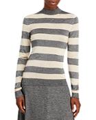 Boss Striped Mock Neck Sweater