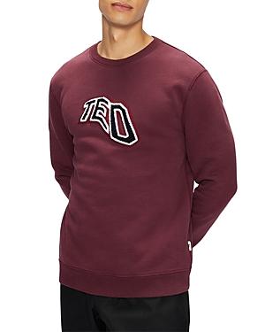 Ted Baker Distort Mib Cotton Varsity Applique Sweatshirt