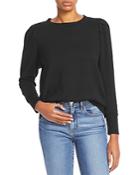 Monrow Puff Shoulder Crewneck Sweatshirt