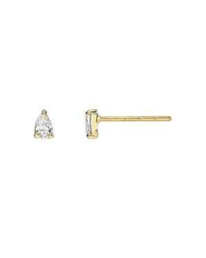 Zoe Lev 14k Yellow Gold Diamond Pear Stud Earrings