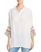 Johnny Was Collection Embellished Tunic Top